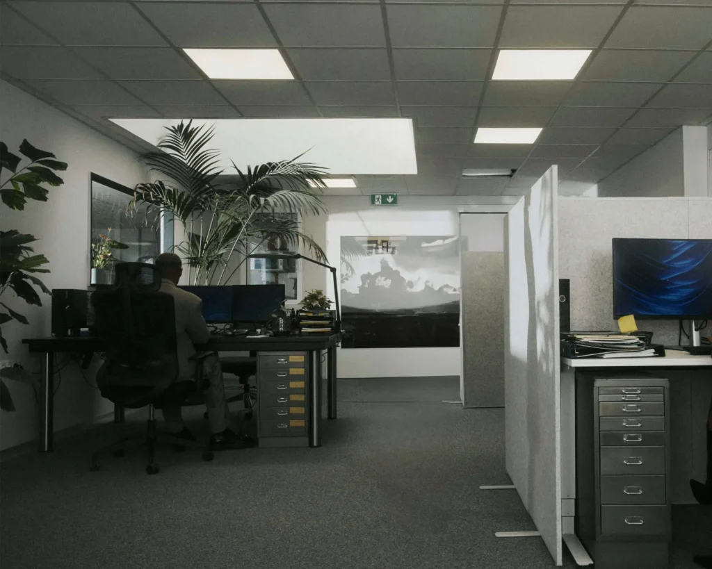 office with cubicles