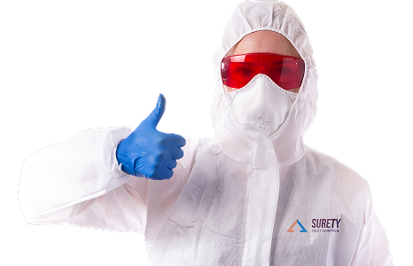 Worker in protective gear