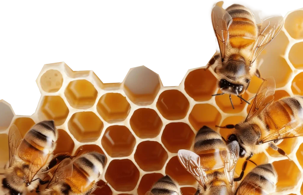 Bees on honeycomb