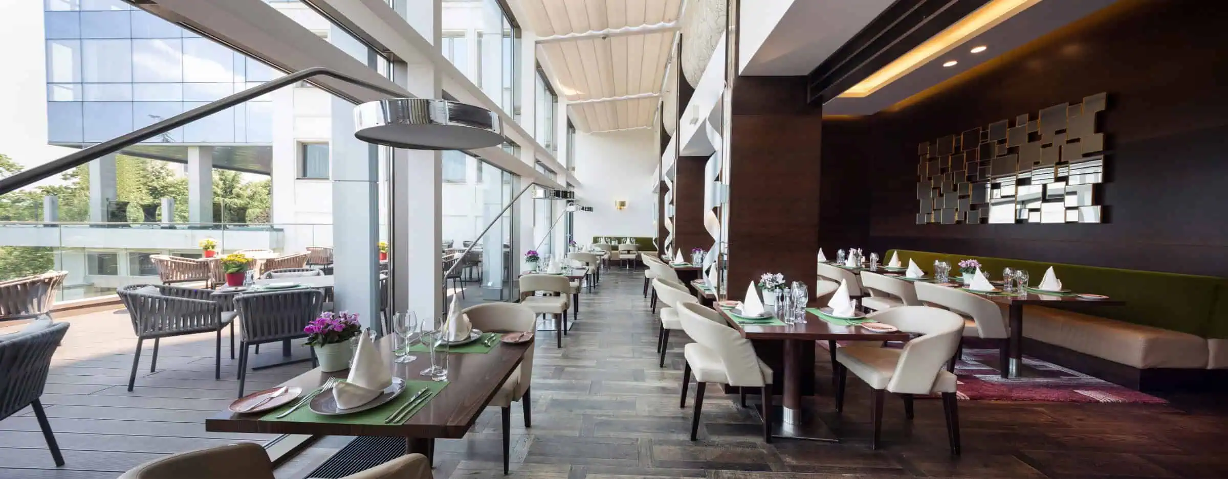 restaurant in a commercial building